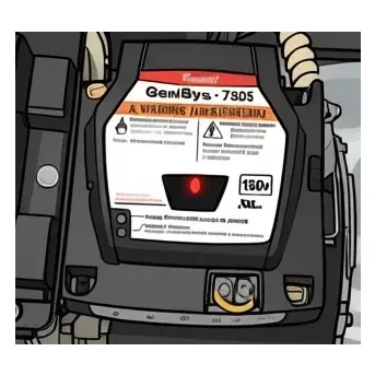 Beckett GeniSys 7505 oil primary control: black box with a white label, a red reset button and small status lights